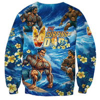 Hawaii Father's Day Sweatshirt The Surfing Dad Polynesian Tattoo DT02 - Polynesian Pride