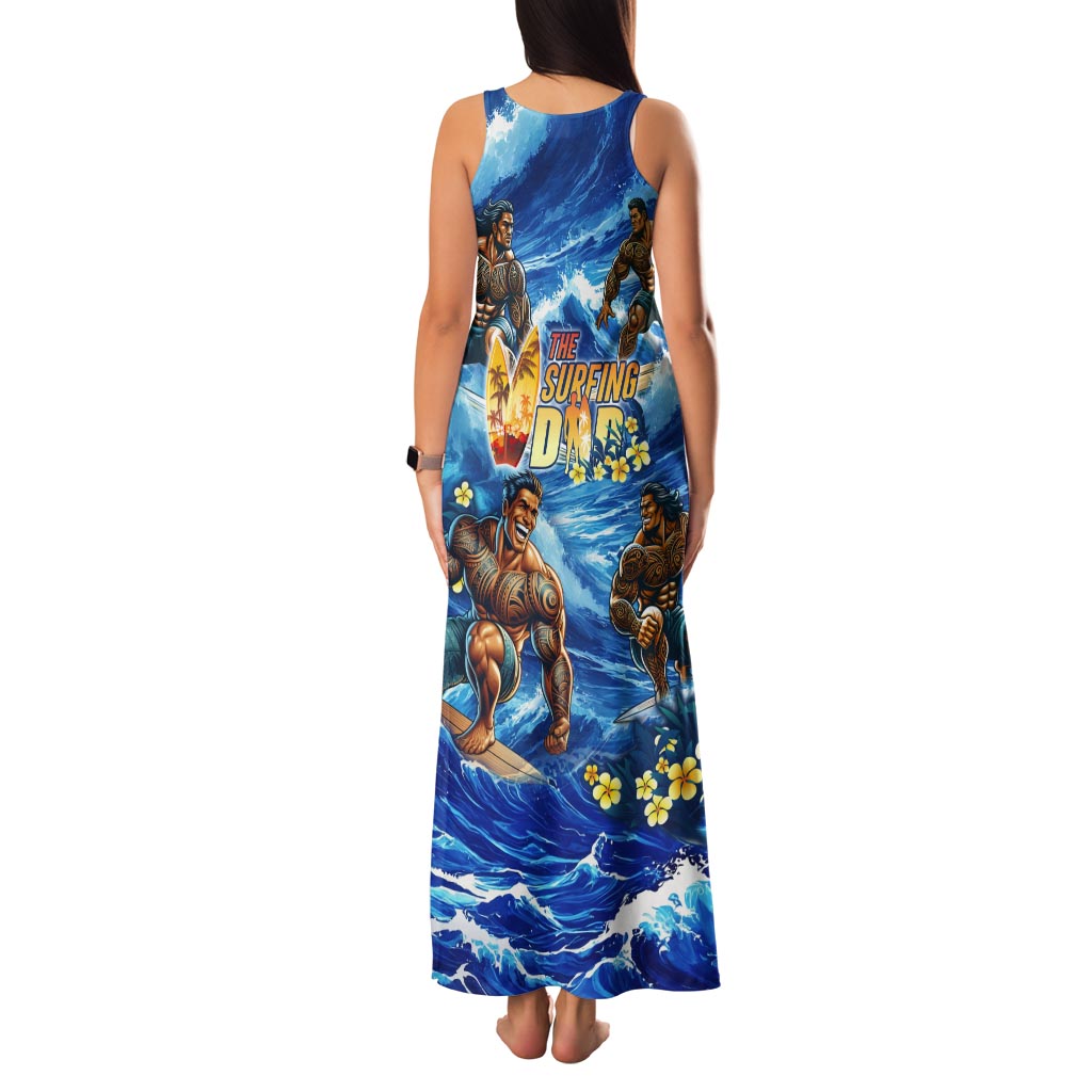 Hawaii Father's Day Tank Maxi Dress The Surfing Dad Polynesian Tattoo DT02 - Polynesian Pride