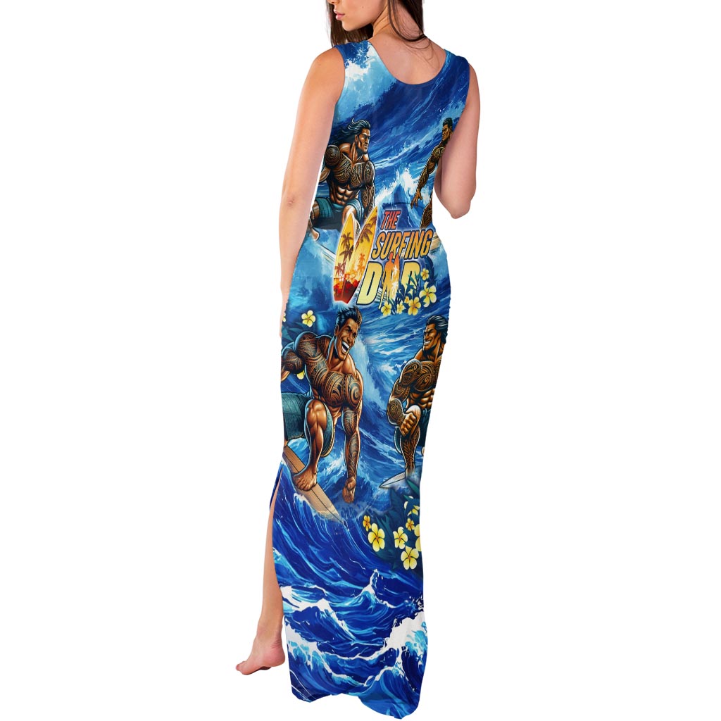 Hawaii Father's Day Tank Maxi Dress The Surfing Dad Polynesian Tattoo DT02 - Polynesian Pride