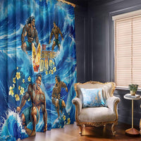 Hawaii Father's Day Window Curtain The Surfing Dad Polynesian Tattoo DT02 - Polynesian Pride