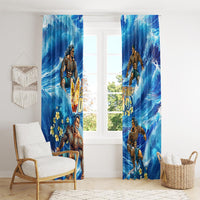 Hawaii Father's Day Window Curtain The Surfing Dad Polynesian Tattoo DT02 - Polynesian Pride