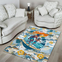 Hawaii Father's Day It's Surfing Time Area Rug Aloha Lā Makuakane