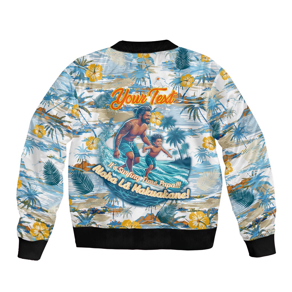 Hawaii Father's Day It's Surfing Time Bomber Jacket Aloha L Makuakane DT02 - Polynesian Pride