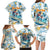 Hawaii Father's Day It's Surfing Time Family Matching Long Sleeve Bodycon Dress and Hawaiian Shirt Aloha Lā Makuakane