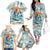 Hawaii Father's Day It's Surfing Time Family Matching Off The Shoulder Long Sleeve Dress and Hawaiian Shirt Aloha Lā Makuakane