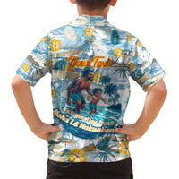 Hawaii Father's Day It's Surfing Time Family Matching Off Shoulder Short Dress and Hawaiian Shirt Aloha Lā Makuakane