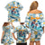 Hawaii Father's Day It's Surfing Time Family Matching Off Shoulder Short Dress and Hawaiian Shirt Aloha Lā Makuakane