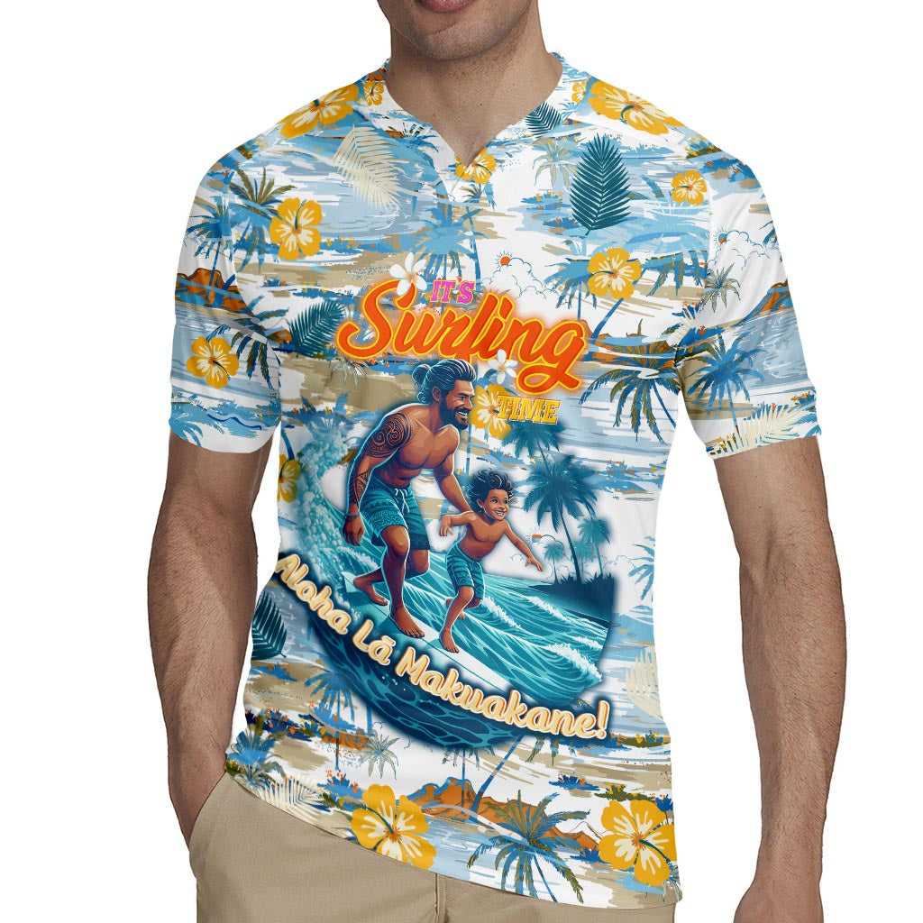 Hawaii Father's Day It's Surfing Time Rugby Jersey Aloha L Makuakane DT02 - Polynesian Pride