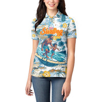 Hawaii Father's Day It's Surfing Time Women Polo Shirt Aloha L Makuakane DT02 - Polynesian Pride