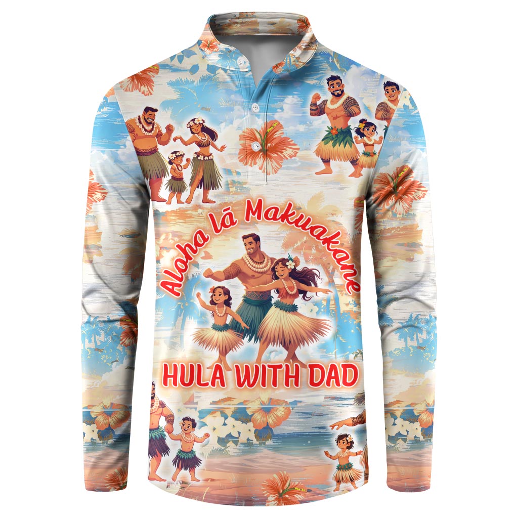 Hawaii Father's Day Button Sweatshirt Hula With Dad DT02 Art - Polynesian Pride