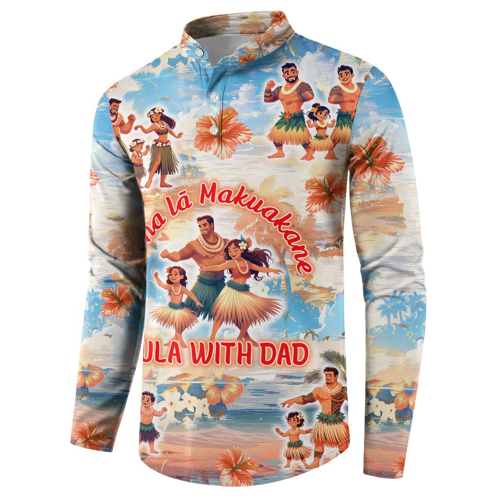 Hawaii Father's Day Button Sweatshirt Hula With Dad DT02 - Polynesian Pride