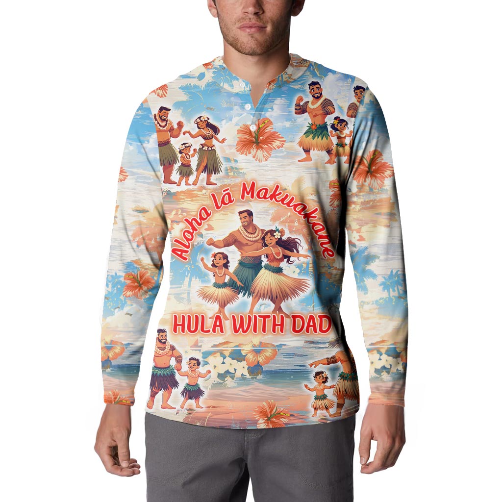 Hawaii Father's Day Button Sweatshirt Hula With Dad DT02 - Polynesian Pride