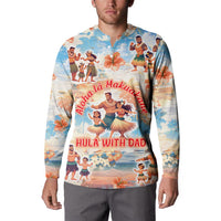 Hawaii Father's Day Button Sweatshirt Hula With Dad DT02 - Polynesian Pride