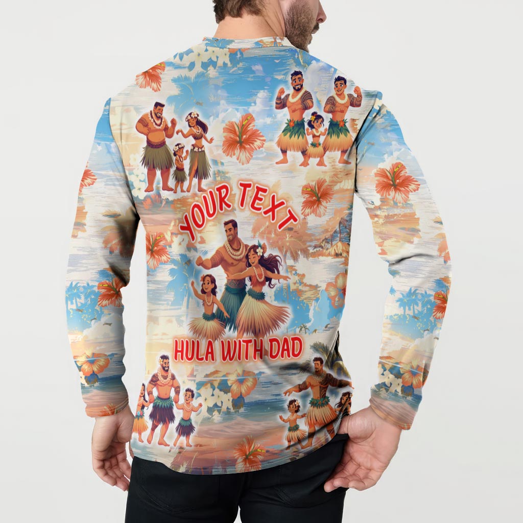 Hawaii Father's Day Button Sweatshirt Hula With Dad DT02 - Polynesian Pride