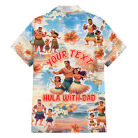 Hawaii Father's Day Family Matching Short Sleeve Bodycon Dress and Hawaiian Shirt Hula With Dad DT02 - Polynesian Pride
