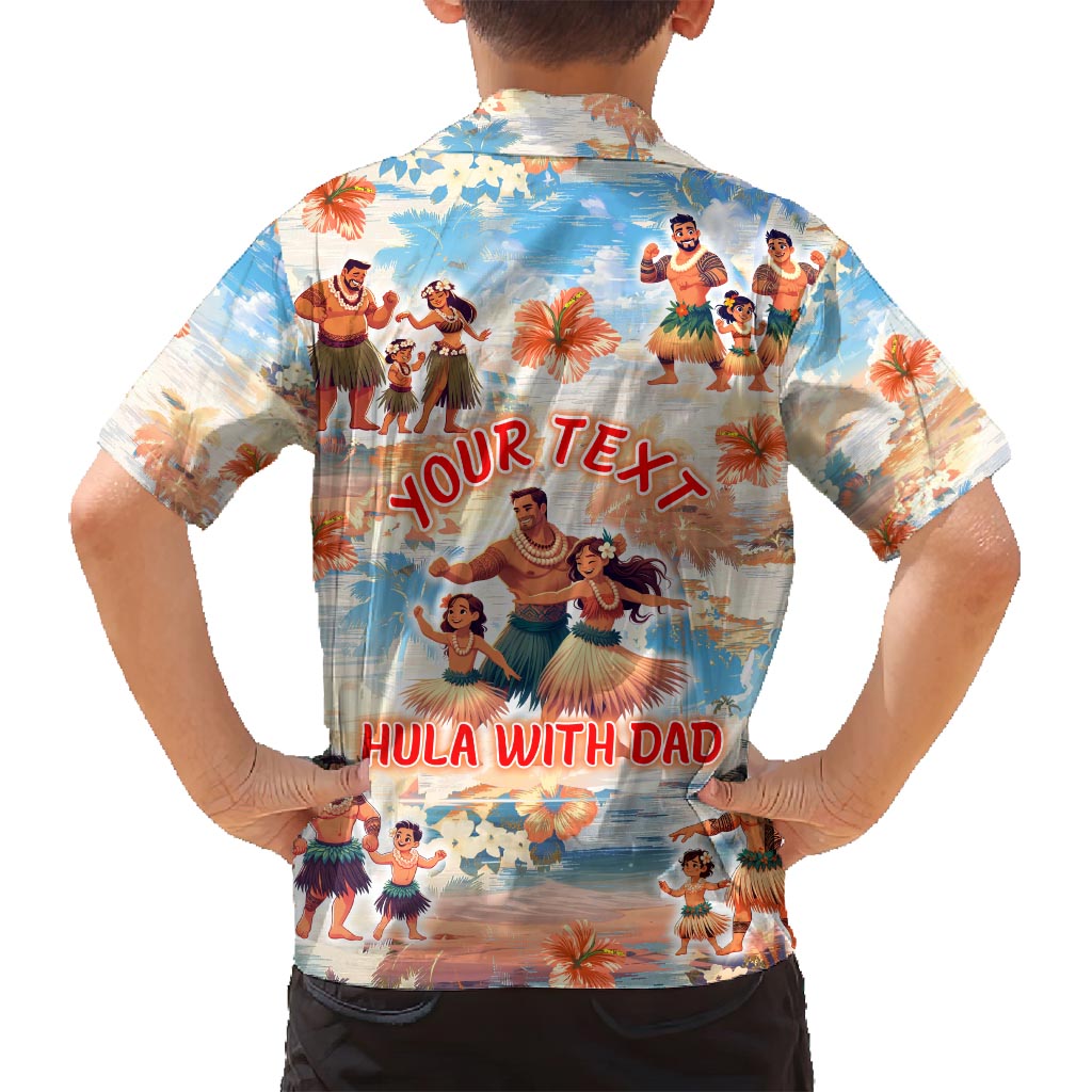 Hawaii Father's Day Family Matching Summer Maxi Dress and Hawaiian Shirt Hula With Dad DT02 - Polynesian Pride