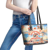 Hawaii Father's Day Leather Tote Bag Hula With Dad DT02 - Polynesian Pride