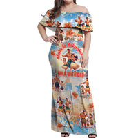 Hawaii Father's Day Off Shoulder Maxi Dress Hula With Dad DT02 Women Art - Polynesian Pride