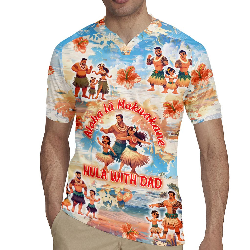 Hawaii Father's Day Rugby Jersey Hula With Dad DT02 - Polynesian Pride