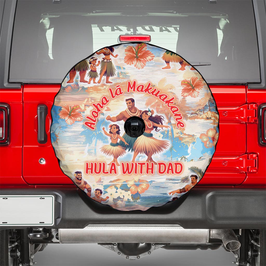 Hawaii Father's Day Spare Tire Cover Hula With Dad DT02 - Polynesian Pride