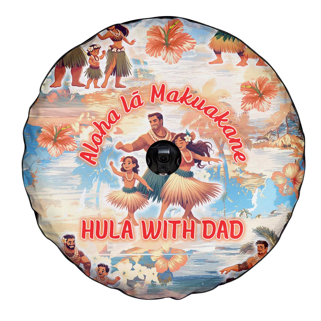 Hawaii Father's Day Spare Tire Cover Hula With Dad DT02 - Polynesian Pride