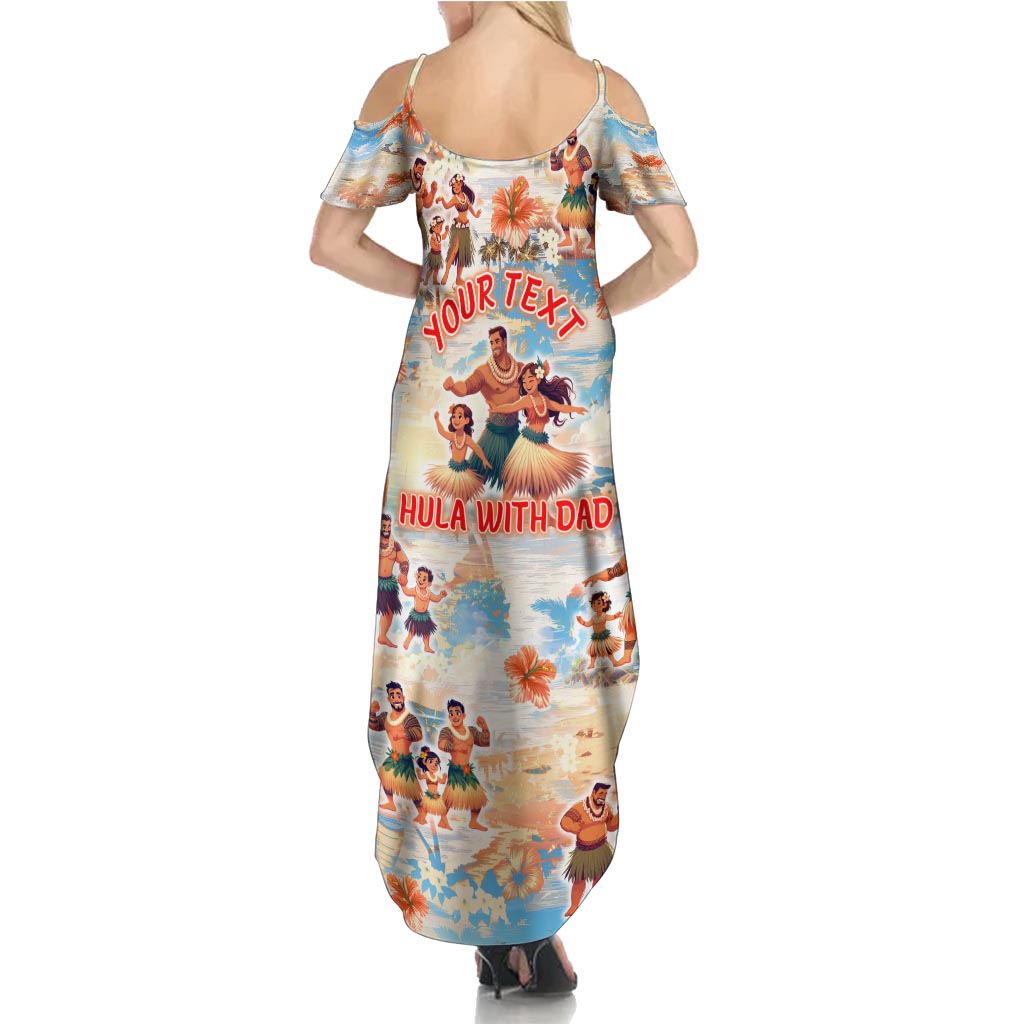 Hawaii Father's Day Summer Maxi Dress Hula With Dad DT02 - Polynesian Pride