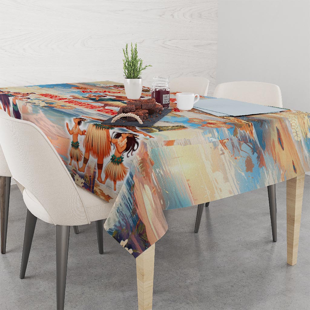 Hawaii Father's Day Tablecloth Hula With Dad DT02 - Polynesian Pride
