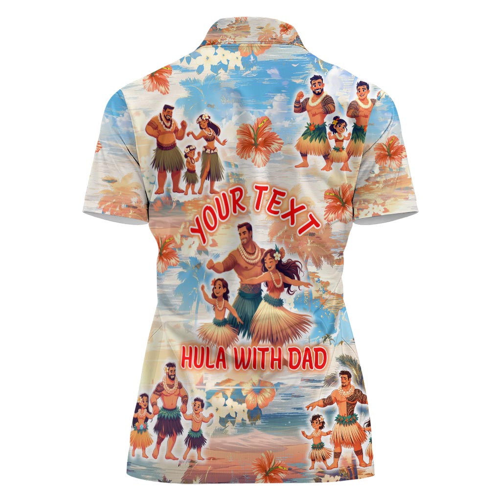 Hawaii Father's Day Women Polo Shirt Hula With Dad DT02 - Polynesian Pride