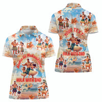 Hawaii Father's Day Women Polo Shirt Hula With Dad DT02 - Polynesian Pride