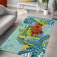 Palau Father's Day Polynesia Area Rug Dad and Son