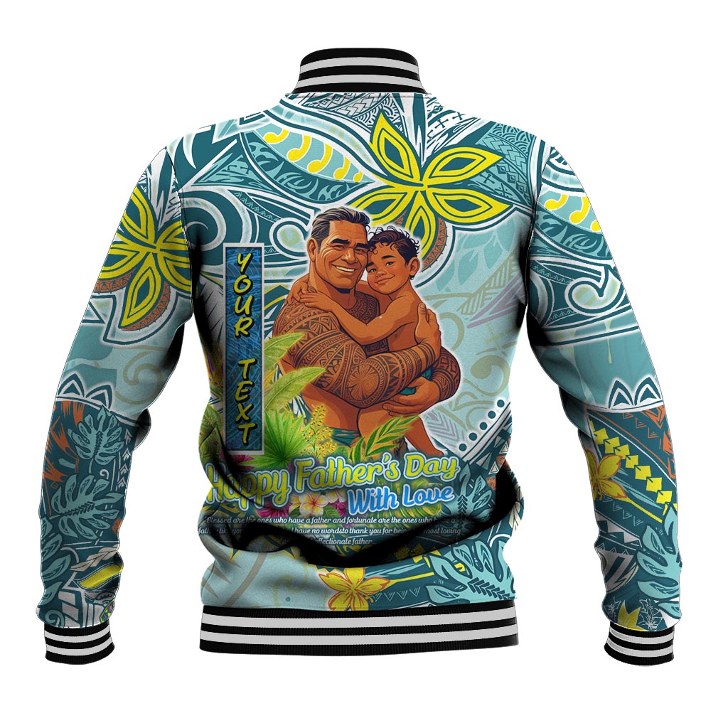 Palau Father's Day Polynesia Baseball Jacket Dad and Son