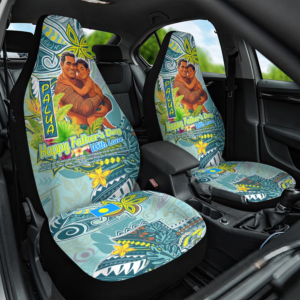 Palau Father's Day Polynesia Car Seat Cover Dad and Son