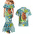 Palau Father's Day Polynesia Couples Matching Mermaid Dress and Hawaiian Shirt Dad and Son