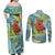 Palau Father's Day Polynesia Couples Matching Off Shoulder Maxi Dress and Long Sleeve Button Shirt Dad and Son