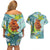 Palau Father's Day Polynesia Couples Matching Off Shoulder Short Dress and Hawaiian Shirt Dad and Son