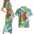 Palau Father's Day Polynesia Couples Matching Short Sleeve Bodycon Dress and Hawaiian Shirt Dad and Son