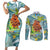 Palau Father's Day Polynesia Couples Matching Short Sleeve Bodycon Dress and Long Sleeve Button Shirt Dad and Son