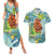 Palau Father's Day Polynesia Couples Matching Summer Maxi Dress and Hawaiian Shirt Dad and Son