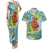 Palau Father's Day Polynesia Couples Matching Tank Maxi Dress and Hawaiian Shirt Dad and Son