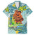 Palau Father's Day Polynesia Family Matching Long Sleeve Bodycon Dress and Hawaiian Shirt Dad and Son