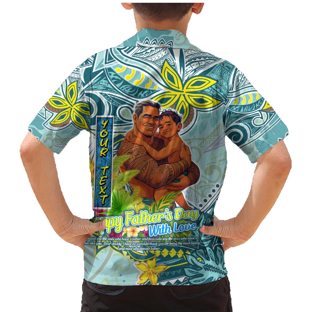Palau Father's Day Polynesia Family Matching Mermaid Dress and Hawaiian Shirt Dad and Son