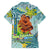 Palau Father's Day Polynesia Family Matching Off The Shoulder Long Sleeve Dress and Hawaiian Shirt Dad and Son