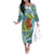 Palau Father's Day Polynesia Family Matching Off The Shoulder Long Sleeve Dress and Hawaiian Shirt Dad and Son