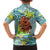 Palau Father's Day Polynesia Family Matching Off Shoulder Short Dress and Hawaiian Shirt Dad and Son