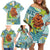 Palau Father's Day Polynesia Family Matching Off Shoulder Short Dress and Hawaiian Shirt Dad and Son