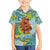 Palau Father's Day Polynesia Family Matching Off Shoulder Short Dress and Hawaiian Shirt Dad and Son