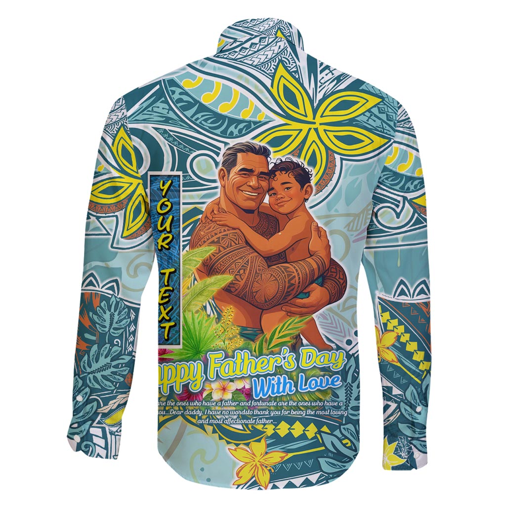 Palau Father's Day Polynesia Family Matching Tank Maxi Dress and Hawaiian Shirt Dad and Son