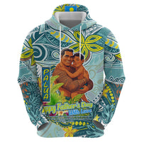 Palau Father's Day Polynesia Hoodie Dad and Son
