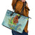 Palau Father's Day Polynesia Leather Tote Bag Dad and Son