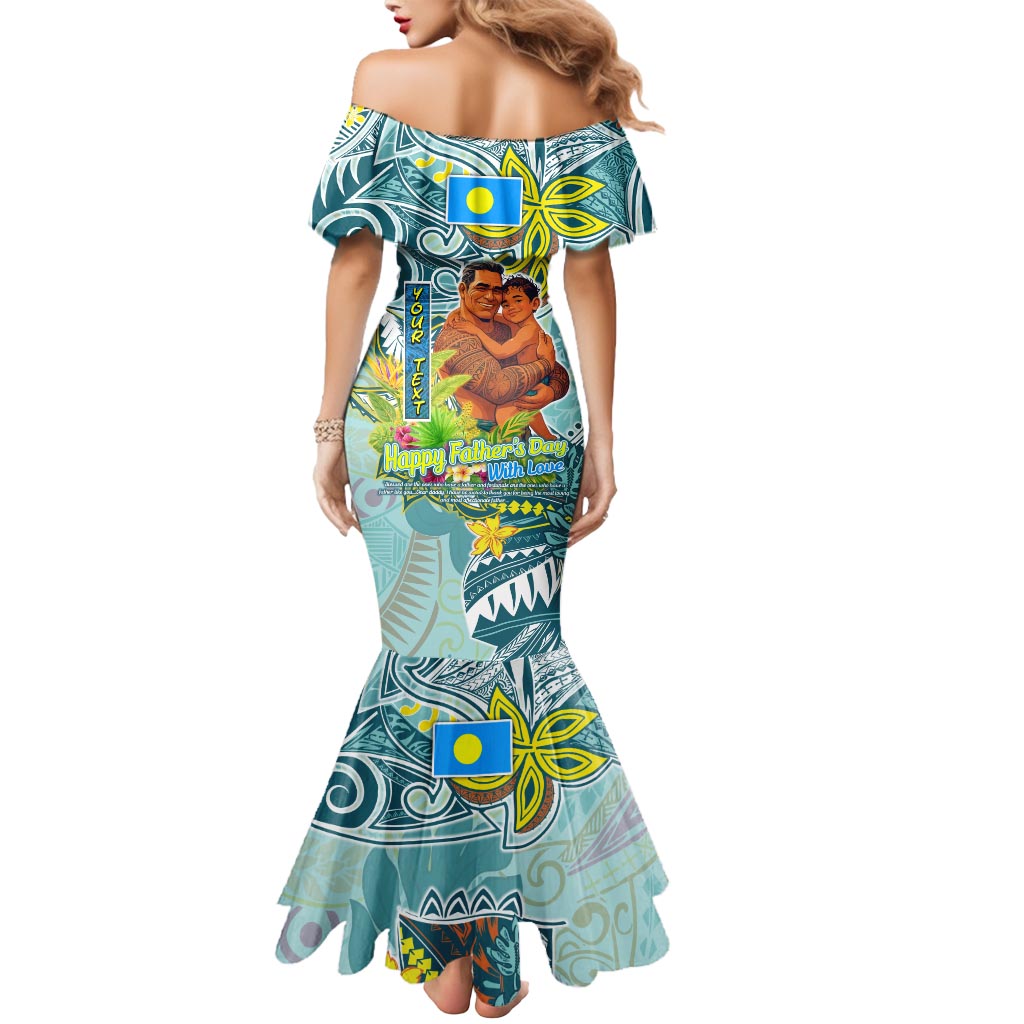 Palau Father's Day Polynesia Mermaid Dress Dad and Son